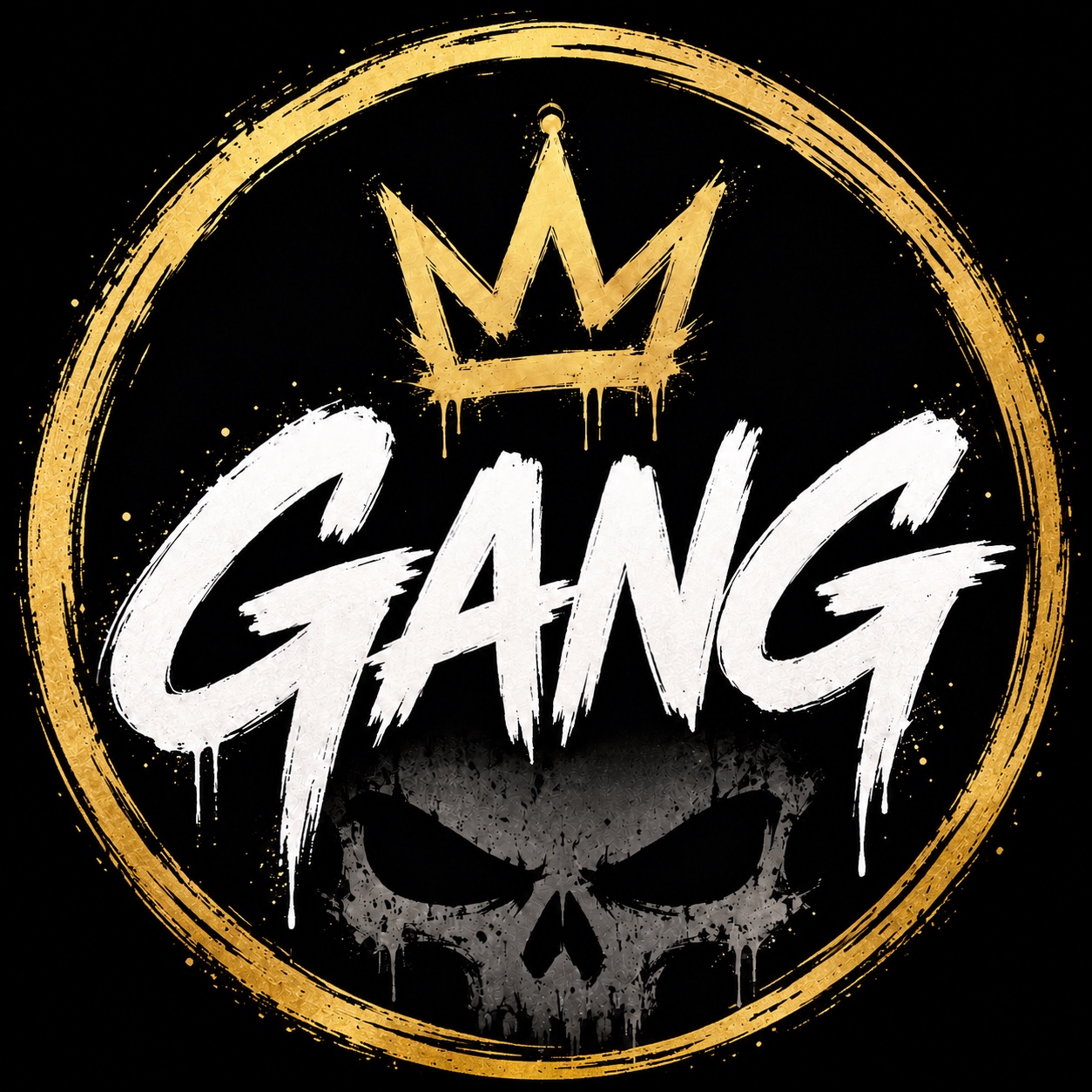 GANG crown and skull logo